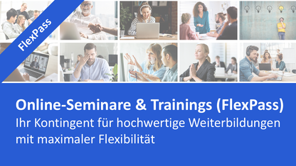 Online-Seminare & Trainings (FlexPass/Kontingent)